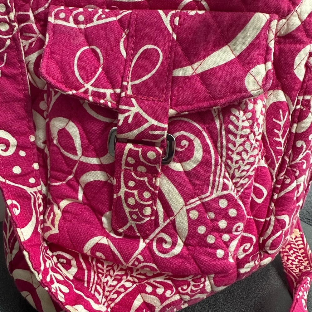 Vera Bradley (retired) Twirly Bird Pink Drawstring Bag - Picture 3 of 10